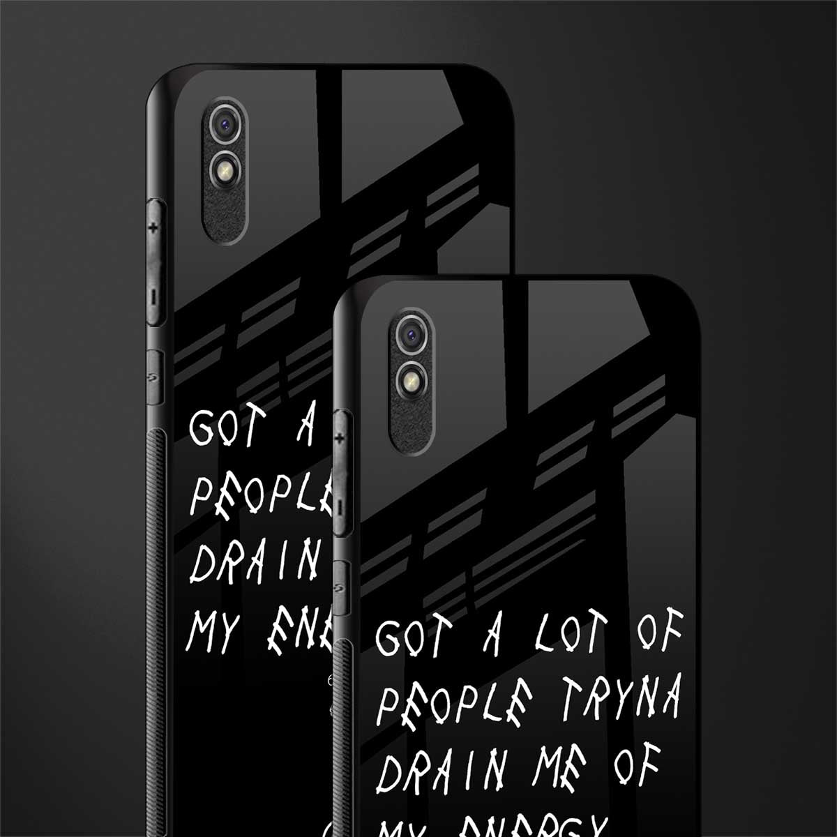 tryna drain my energy glass case for redmi 9i image-2