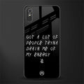 tryna drain my energy glass case for redmi 9i image