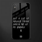 tryna drain my energy glass case for redmi 9i image