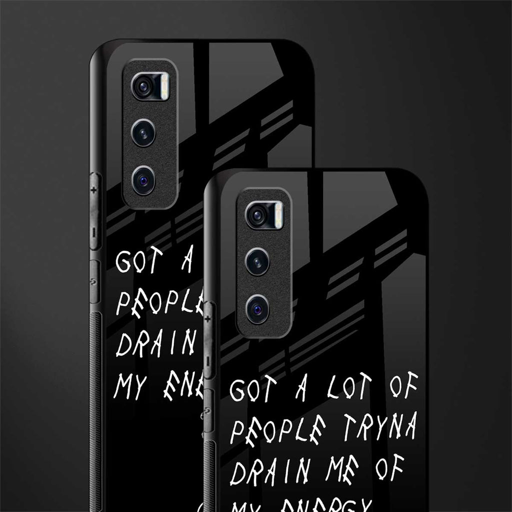 tryna drain my energy glass case for vivo v20 se image-2