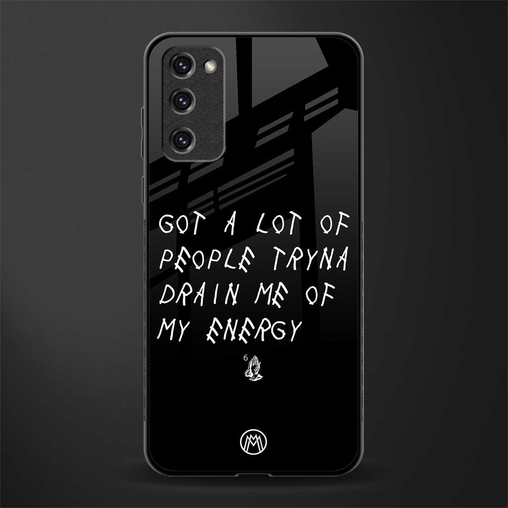 tryna drain my energy glass case for samsung galaxy s20 fe image