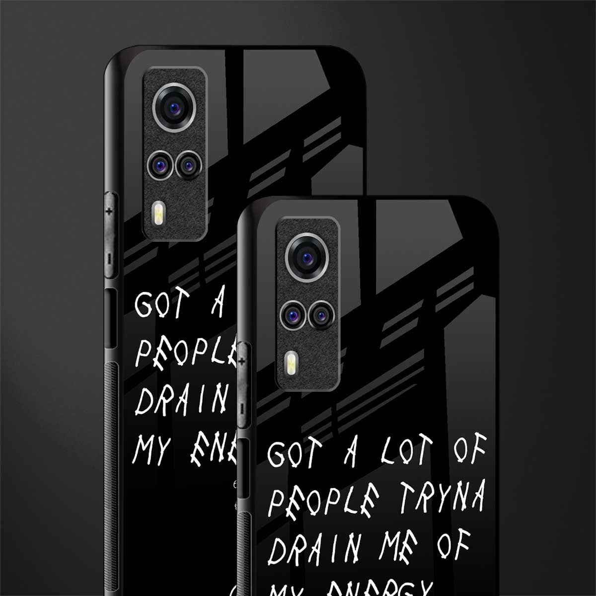 tryna drain my energy glass case for vivo y51a image-2