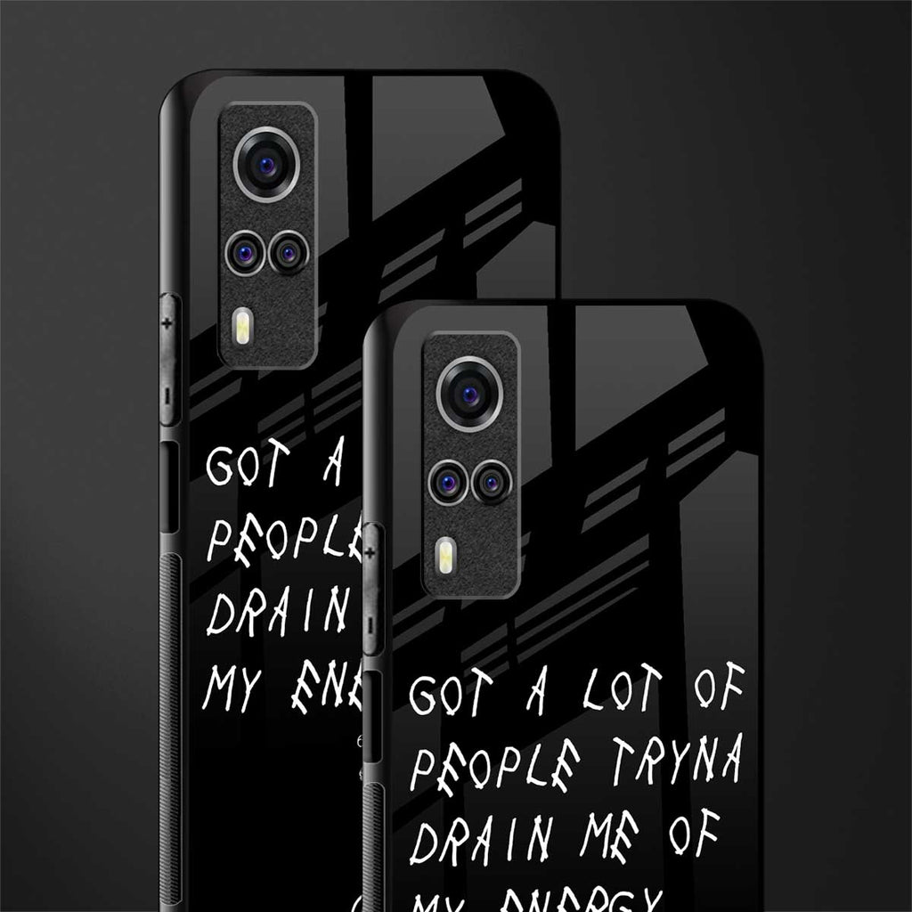 tryna drain my energy glass case for vivo y31 image-2