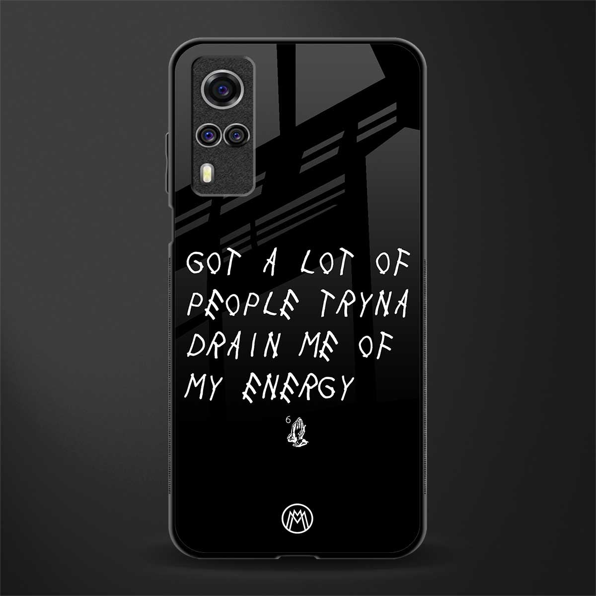 tryna drain my energy glass case for vivo y31 image