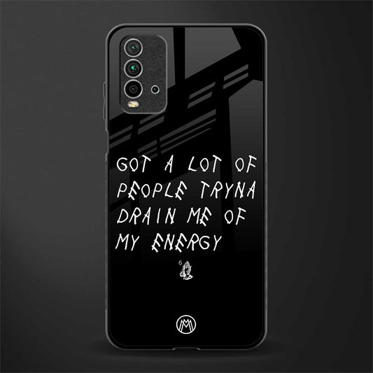 tryna drain my energy glass case for redmi 9 power image