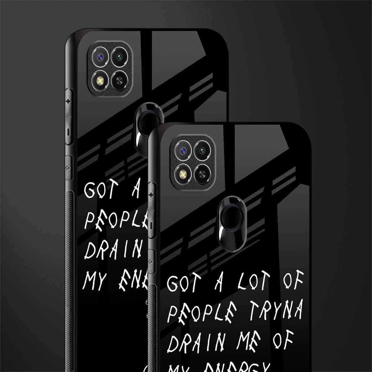 tryna drain my energy glass case for redmi 9c image-2