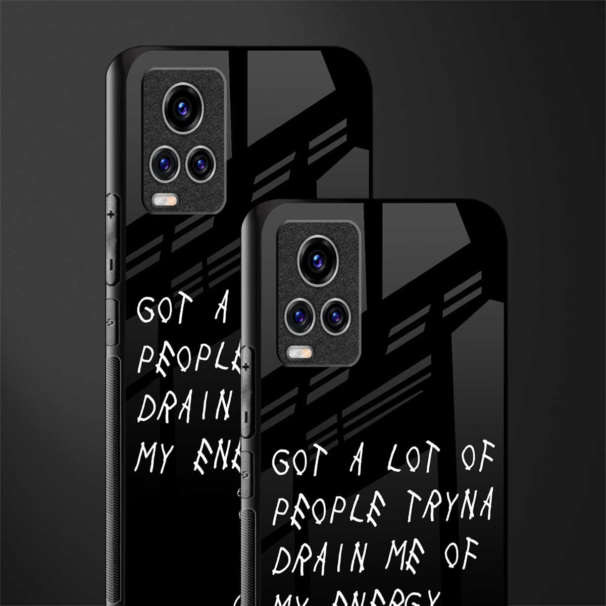 tryna drain my energy glass case for vivo v20 pro image-2