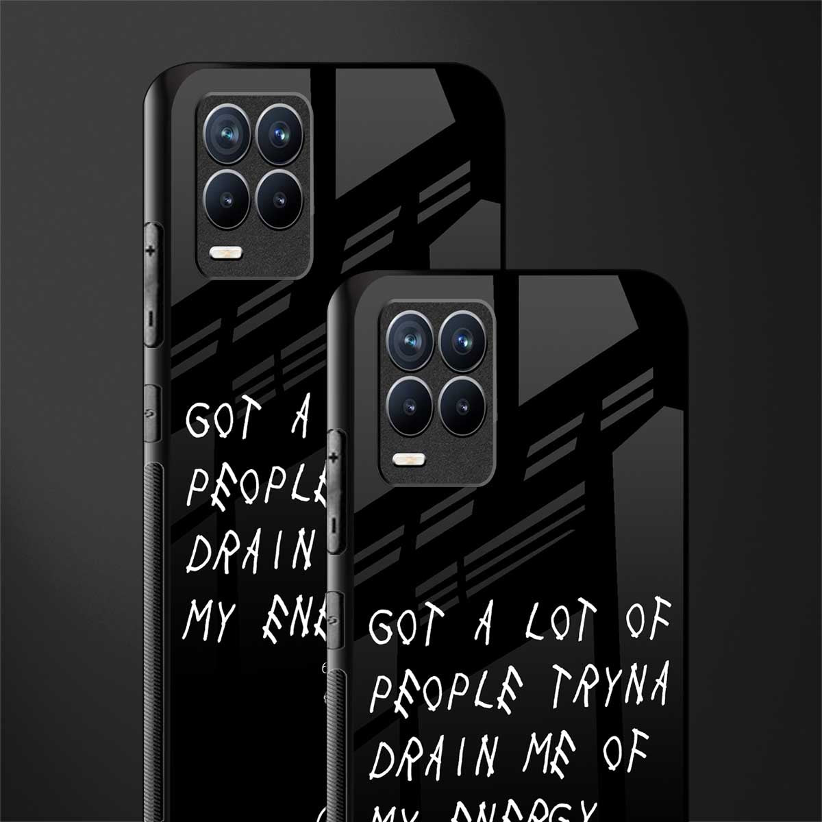 tryna drain my energy glass case for realme 8 4g image-2