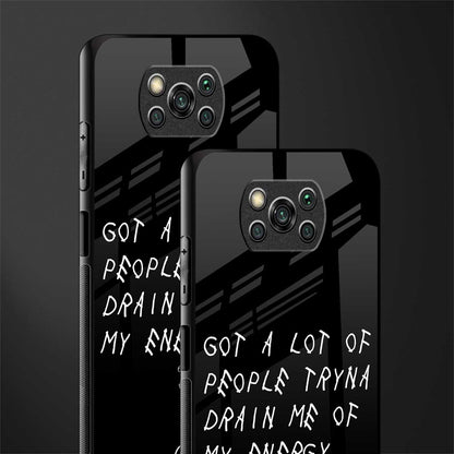 tryna drain my energy glass case for poco x3 image-2