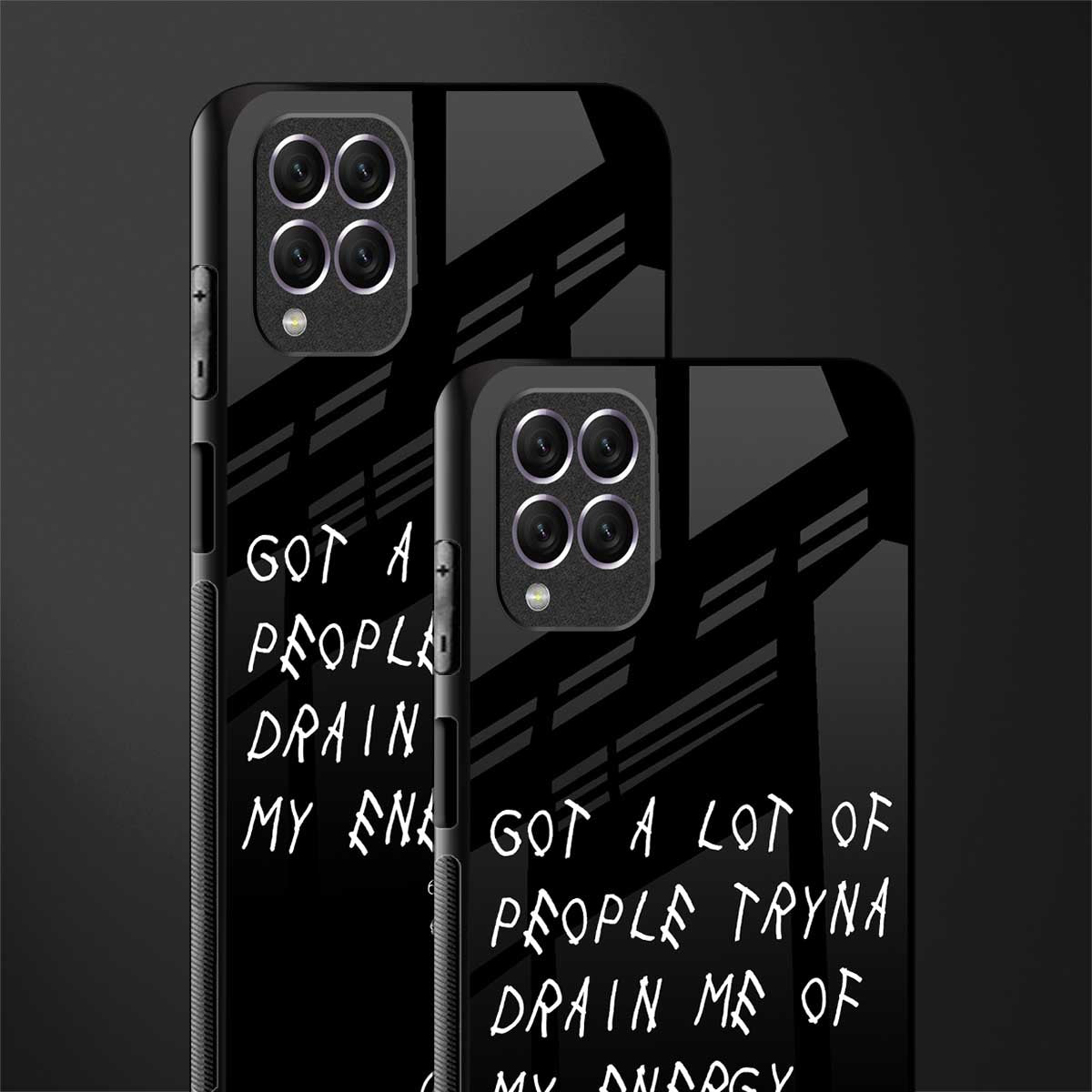 tryna drain my energy glass case for samsung galaxy f62 image-2