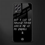 tryna drain my energy glass case for samsung galaxy f62 image