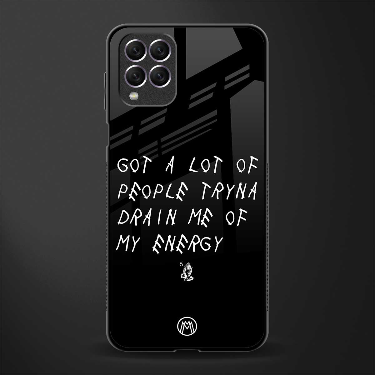 tryna drain my energy glass case for samsung galaxy f62 image