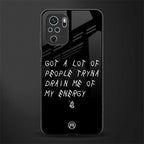 tryna drain my energy glass case for redmi note 10 image