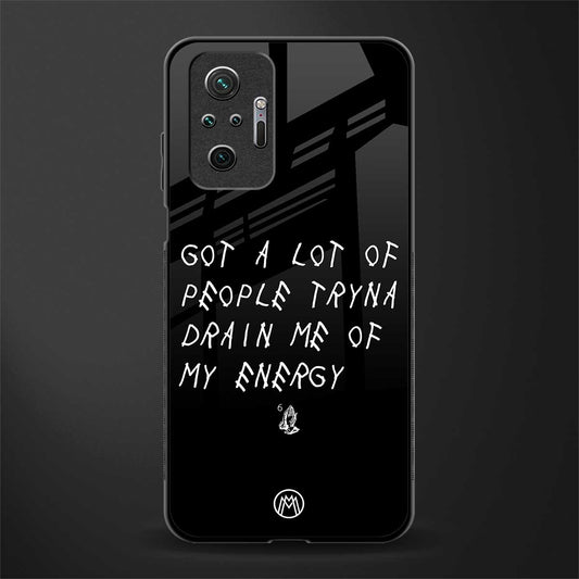 tryna drain my energy glass case for redmi note 10 pro image