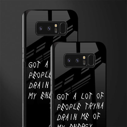 tryna drain my energy glass case for samsung galaxy note 8 image-2