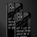 tryna drain my energy glass case for iphone 12 image-2