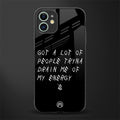tryna drain my energy glass case for iphone 11 image