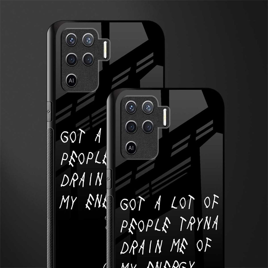 tryna drain my energy glass case for oppo f19 pro image-2