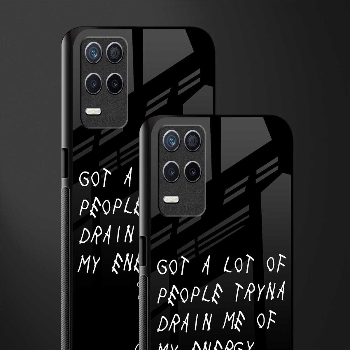 tryna drain my energy glass case for realme 8 5g image-2