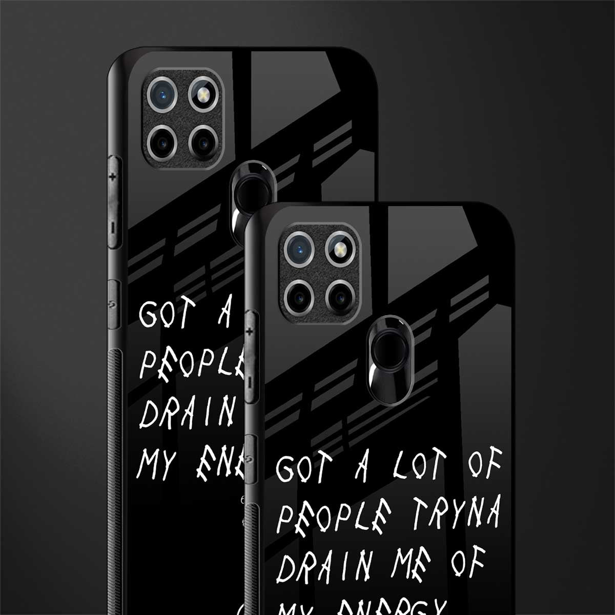 tryna drain my energy glass case for realme c21 image-2