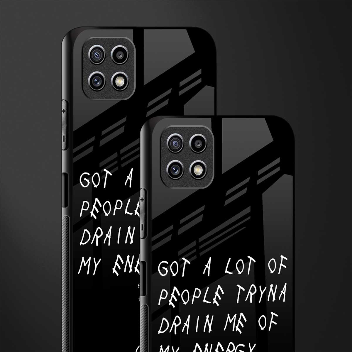 tryna drain my energy glass case for samsung galaxy a22 5g image-2