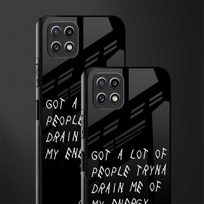tryna drain my energy glass case for samsung galaxy a22 5g image-2
