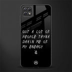 tryna drain my energy glass case for samsung galaxy a22 5g image