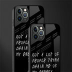 tryna drain my energy glass case for iphone 11 pro image-2
