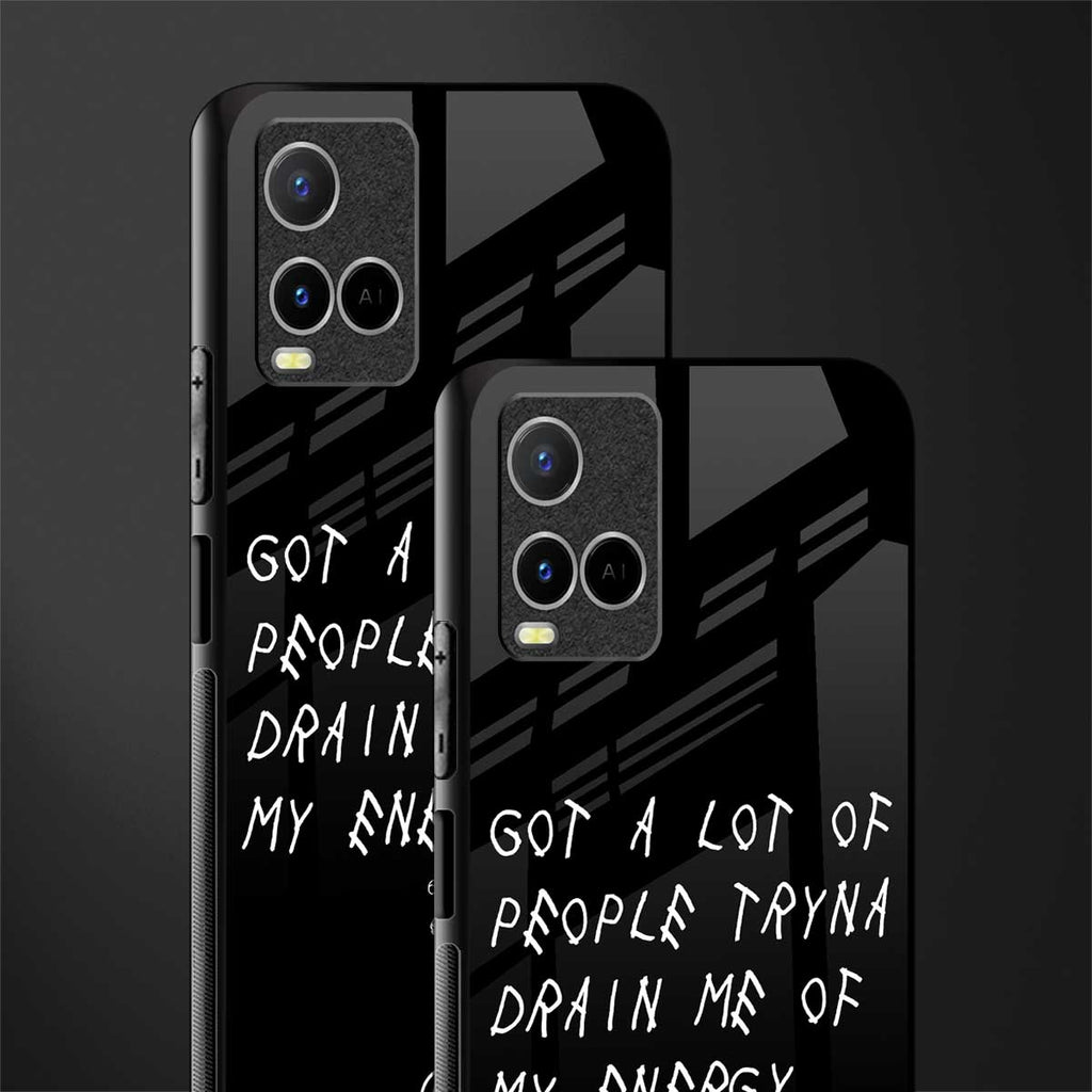 tryna drain my energy glass case for vivo y21s image-2