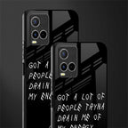 tryna drain my energy glass case for vivo y21s image-2