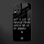 tryna drain my energy glass case for vivo y33s vivo y33t image