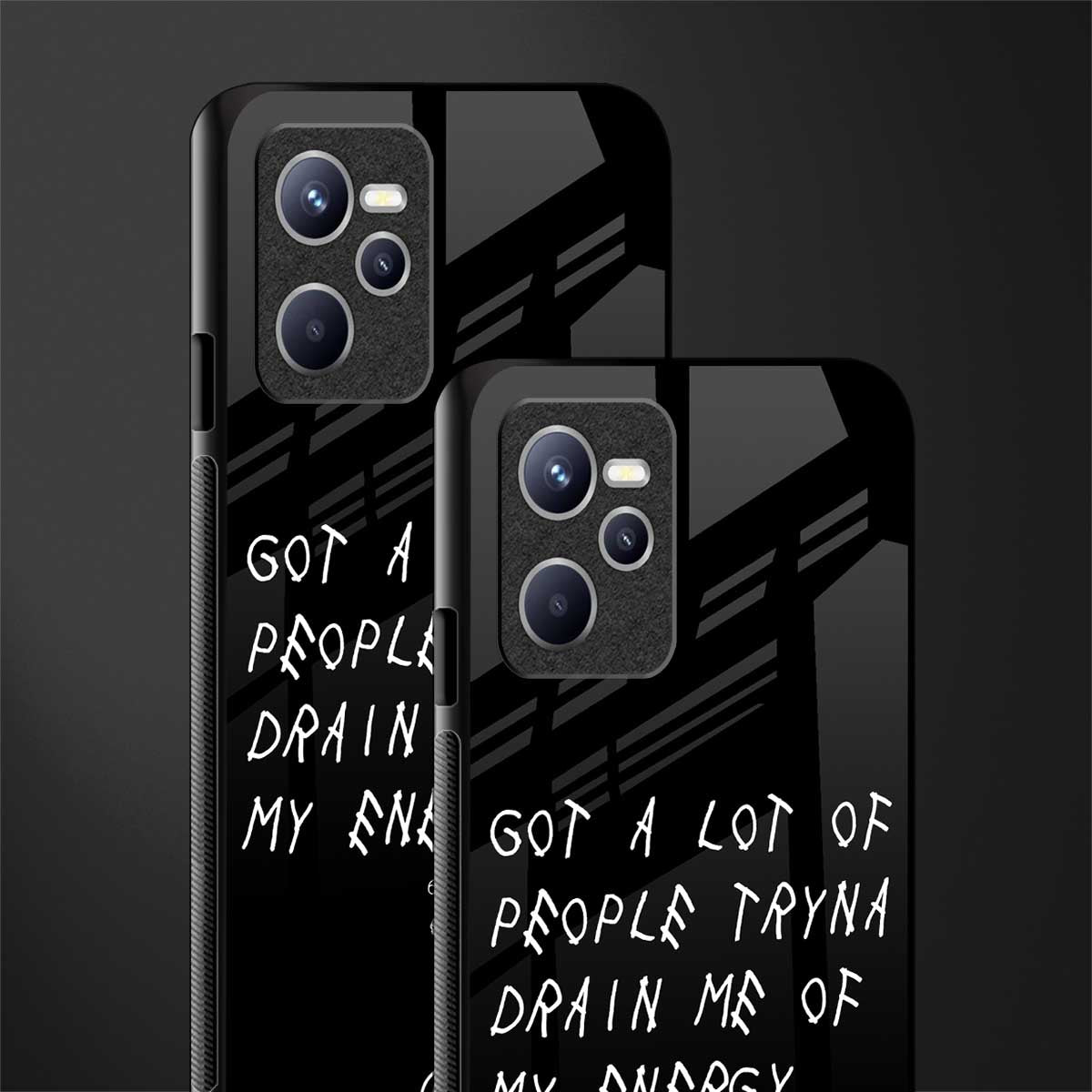 tryna drain my energy glass case for realme c35 image-2