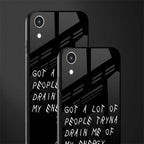tryna drain my energy glass case for iphone xr image-2
