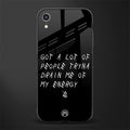 tryna drain my energy glass case for iphone xr image