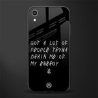 tryna drain my energy glass case for iphone xr image