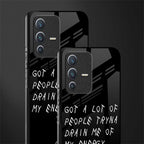 tryna drain my energy glass case for vivo v23 5g image-2