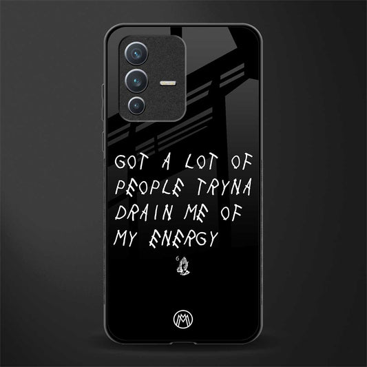 tryna drain my energy glass case for vivo v23 5g image