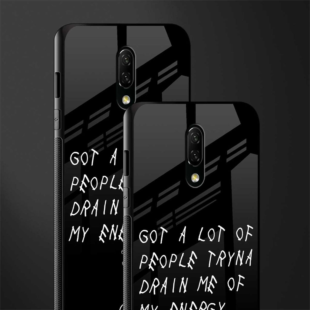 tryna drain my energy glass case for oneplus 7 image-2