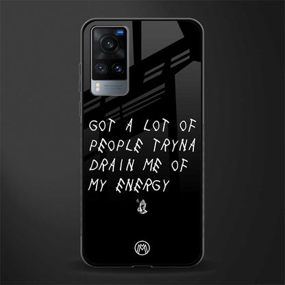 tryna drain my energy glass case for vivo x60 image
