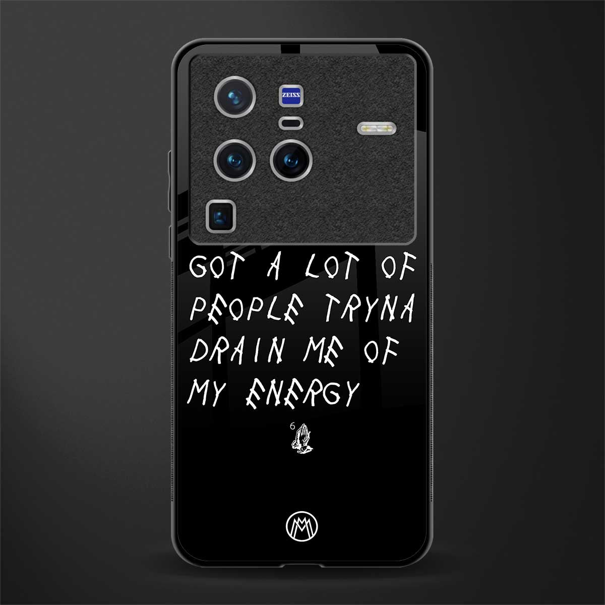tryna drain my energy glass case for vivo x80 pro 5g image