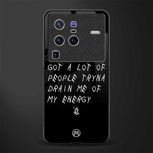 tryna drain my energy glass case for vivo x80 pro 5g image
