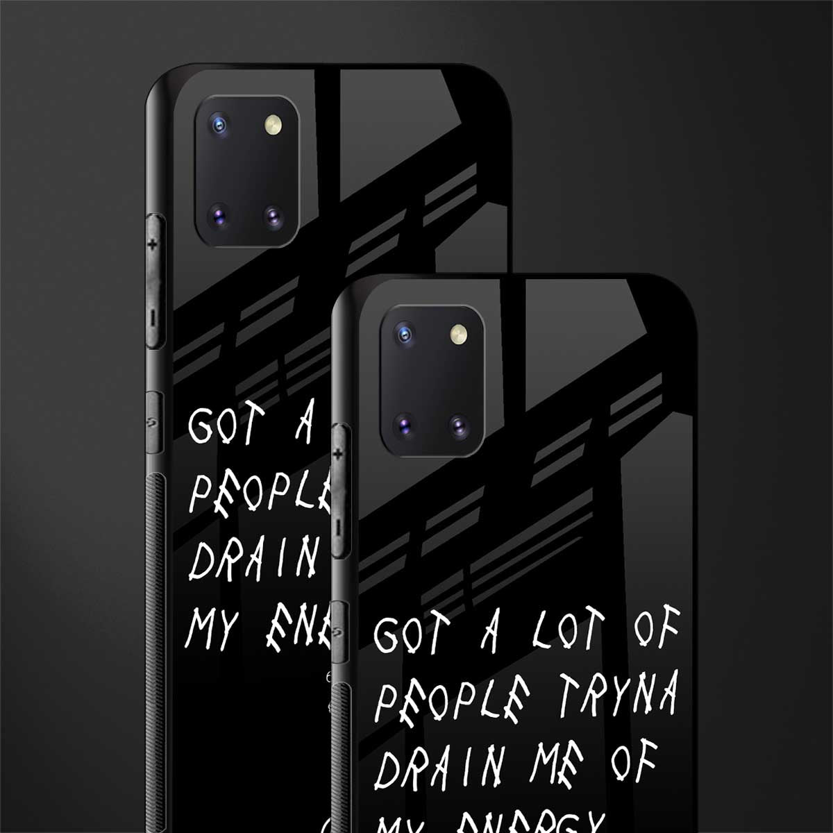 tryna drain my energy glass case for samsung a81 image-2
