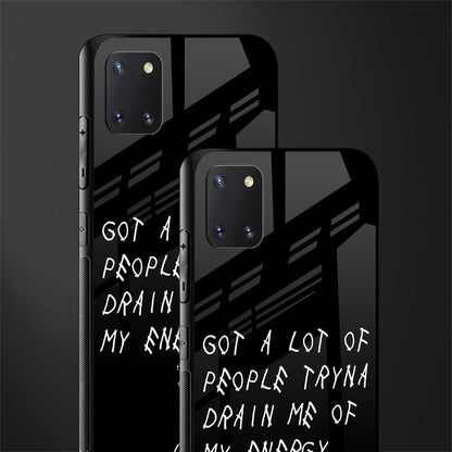 tryna drain my energy glass case for samsung a81 image-2
