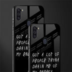 tryna drain my energy glass case for samsung a11 image-2