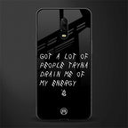 tryna drain my energy glass case for oneplus 6t image