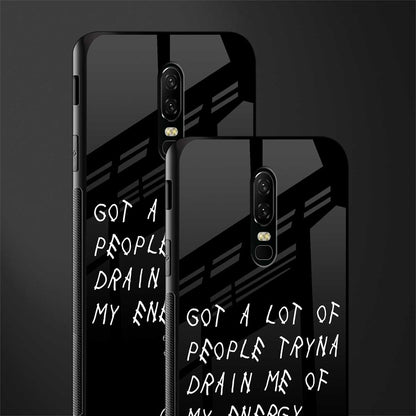 tryna drain my energy glass case for oneplus 6 image-2