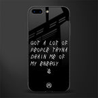 tryna drain my energy glass case for iphone 7 plus image
