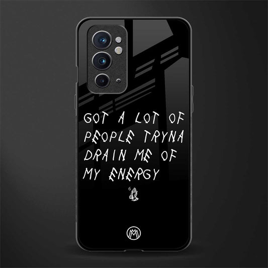 tryna drain my energy glass case for oneplus 9rt image