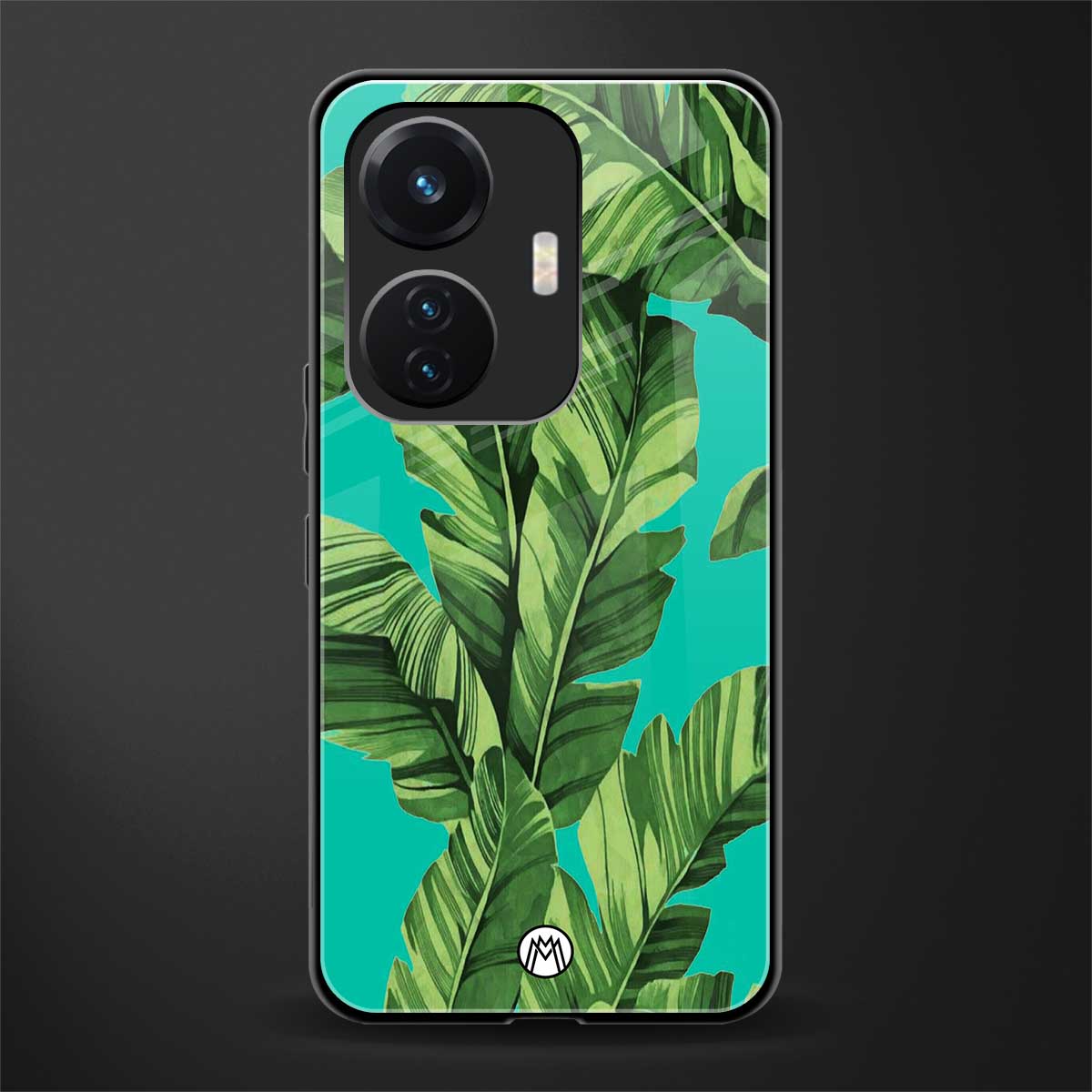 ubud jungle back phone cover | glass case for vivo t1 44w 4g