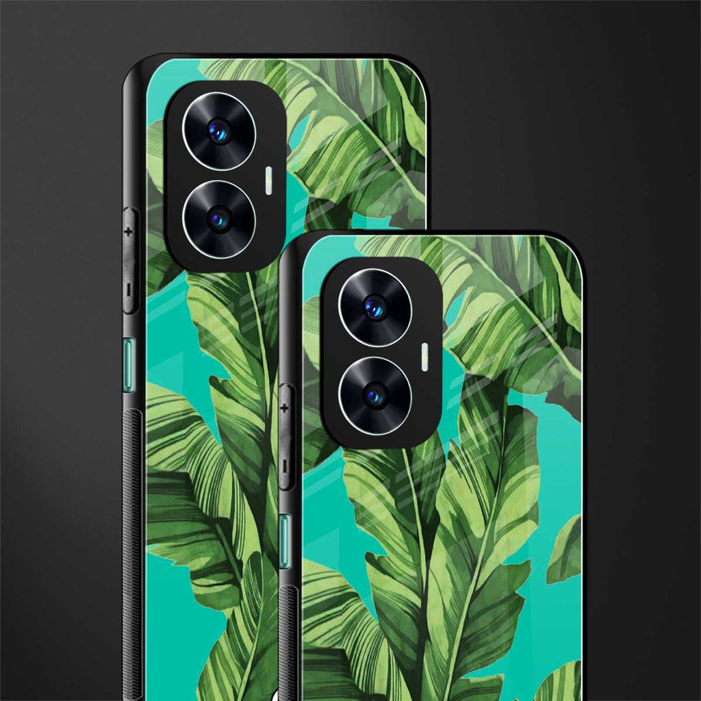 ubud jungle back phone cover | glass case for realme c55
